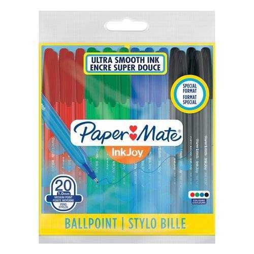 Długopisy kulkowe PaperMate InkJoy 1.0M 20szt. różne kolory