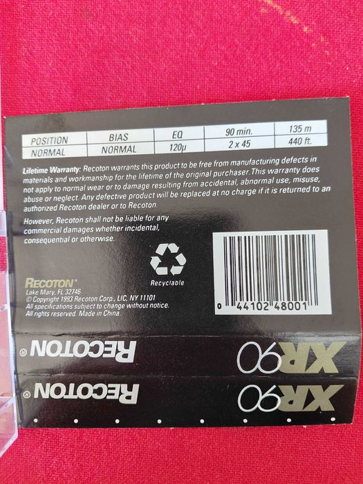 Áudio cassete RECOTON