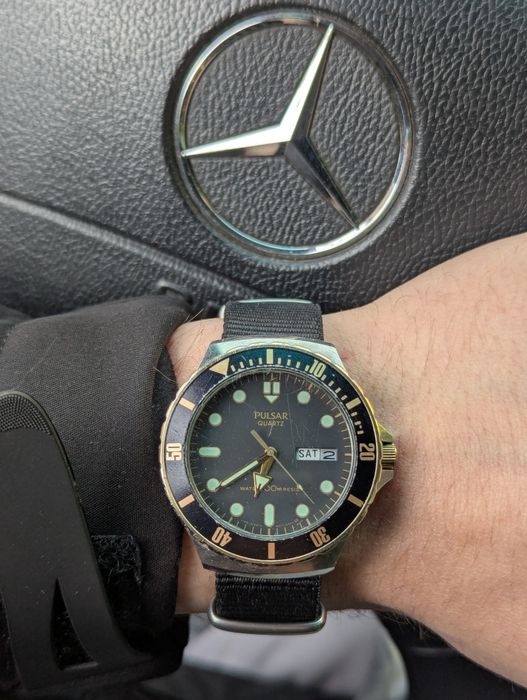 Часы наручные PULSAR Day-Date 38mm 10bar/100m water resist (дочерняя компания Seiko)