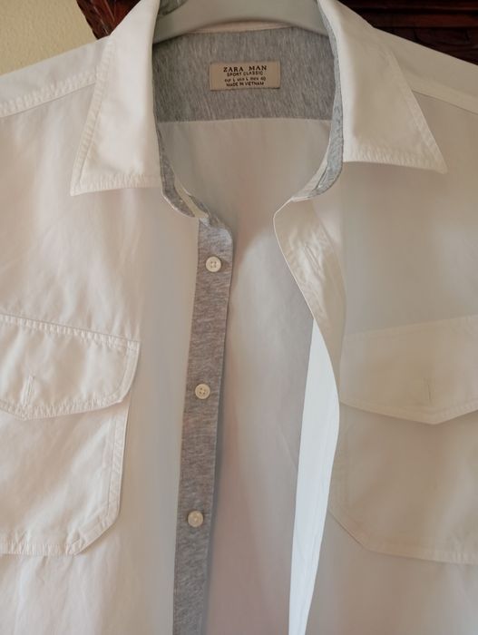 Camisa puro algodão L Zara