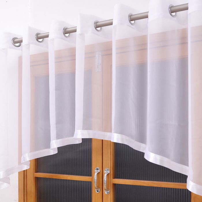 ‼️PROMOCJA ‼️Krótka firana na srebrnych przelotkach