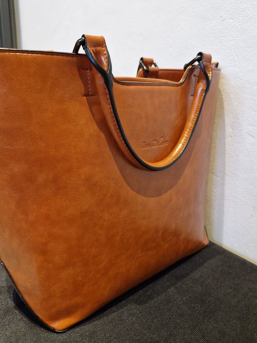 Brązowa torebka, shopper,  camel, polecam