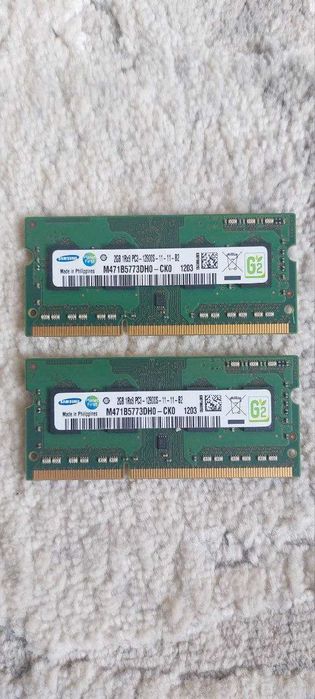 ОЗУ для ноутбуку Samsung DDR3 2Gb*2