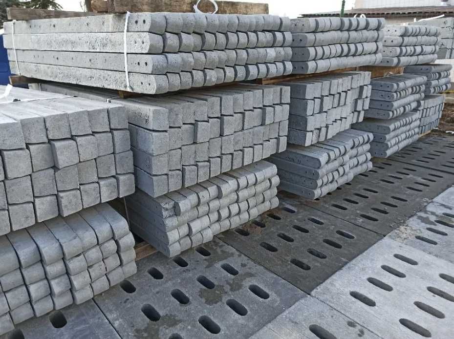 Słup betonowy do siatki leśnej 2,2m, siatka leśna, montaż ogrodzeń