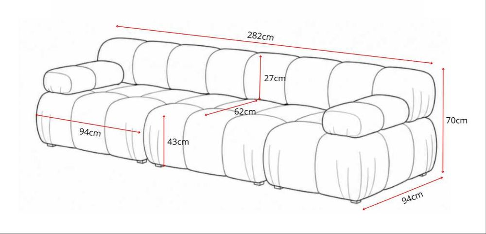 Nowoczesna sofa modułowa FARO