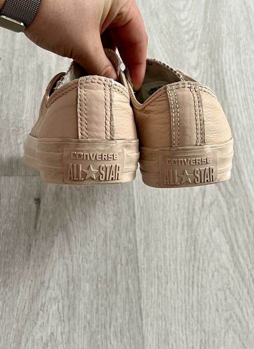 Converse skorzane rozmiar 35 pudrowy roz