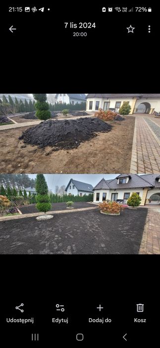 Przygotowanie trawnik Koszenie glebogryzarka separacyjna rekultywacja