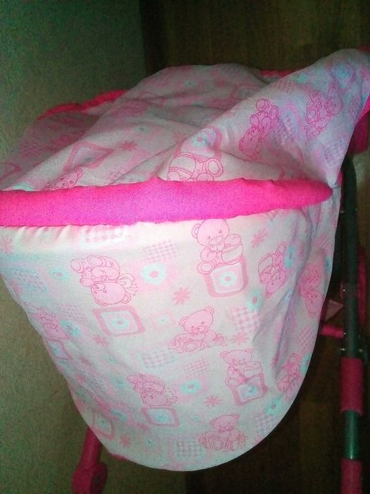 кукольная коляска-трансформер, складная (коляска для кукол и пупсов)