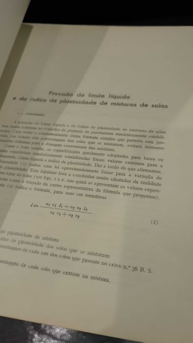 Índice de Plasticidade de misturas de solos