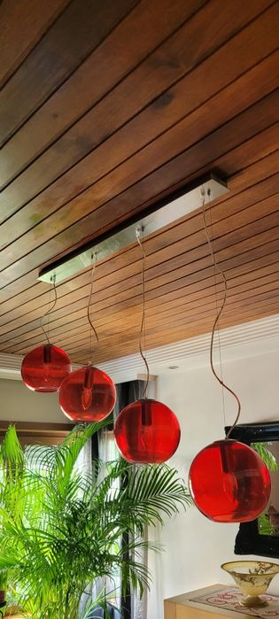 Stainless Steel and Glass Pendant Lamps