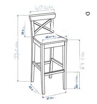 3x Krzesło stołek IKEA  Ingolf