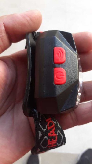 Налобный LED - фонарик с сенсорным управлением - COB и LED, 5 режимов