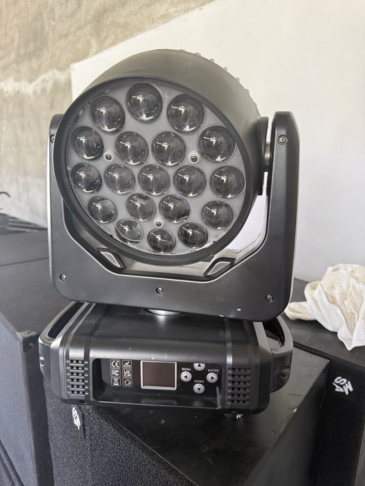 Moving head wash/zoom 19x18 sheeds