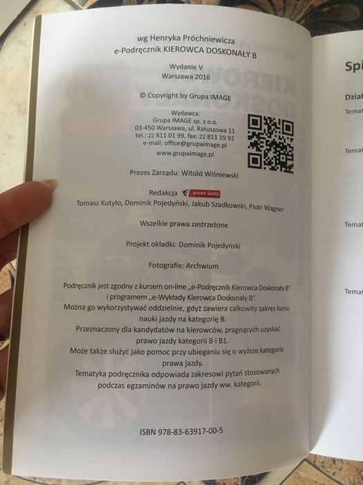 Doskonaly kierowca B, podrecznik 2016, H. Prochniewicz