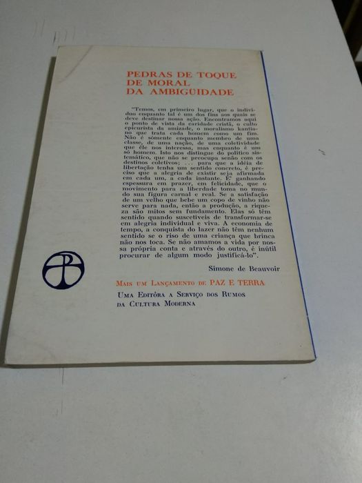 Moral da Ambiguidade, de Simone de Beauvoir