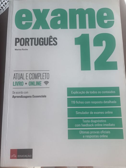Livro exame 12 ano português da editora Leya