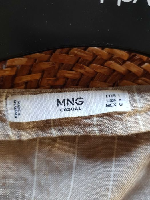 Lniana sukienka marki Mango L