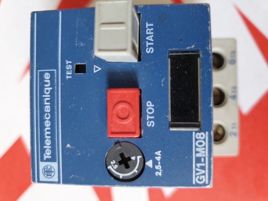 contator disjuntor trifásico telemecanique GV1-M08 de 2,5 a 4A