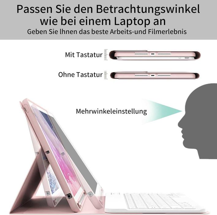 Etui z klawiaturą do iPada 9/8/7 generacji (2021/2020/2019) 10,2 cala