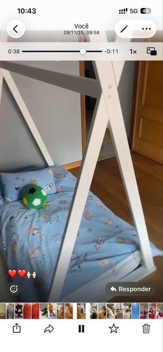Vendo Cama Tipi 140X70 cm Zy Baby c/ Colchao