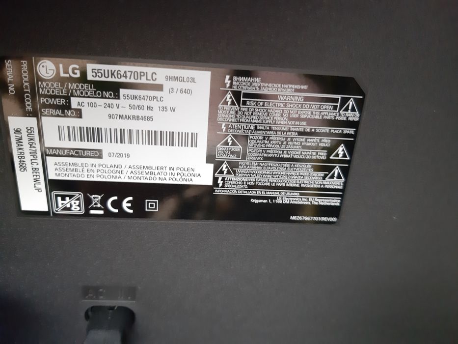 Lg55UK6470PLC 4K Smart TV