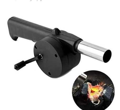 LOPATKA, SZCZYPCE WIDELEC do grilla i DMUCHAWA do rozpalania