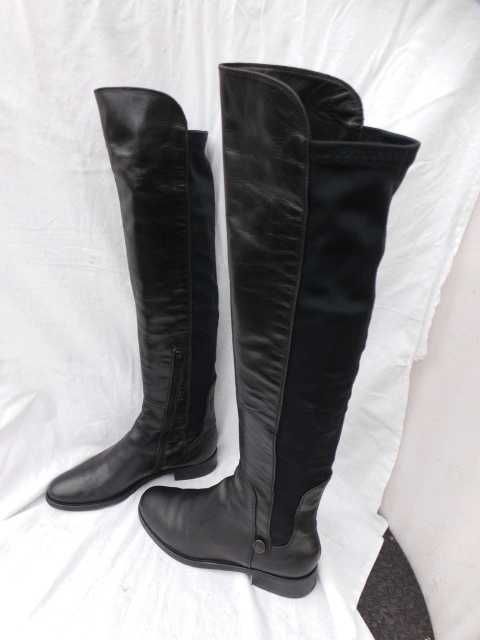 Apia włoskie skórzane kozaki muszkieterki 37