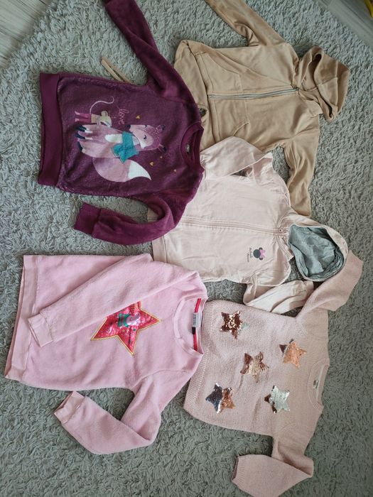 5 bluz, swetrow dla dziewczynki, rozmiary 116 - 122