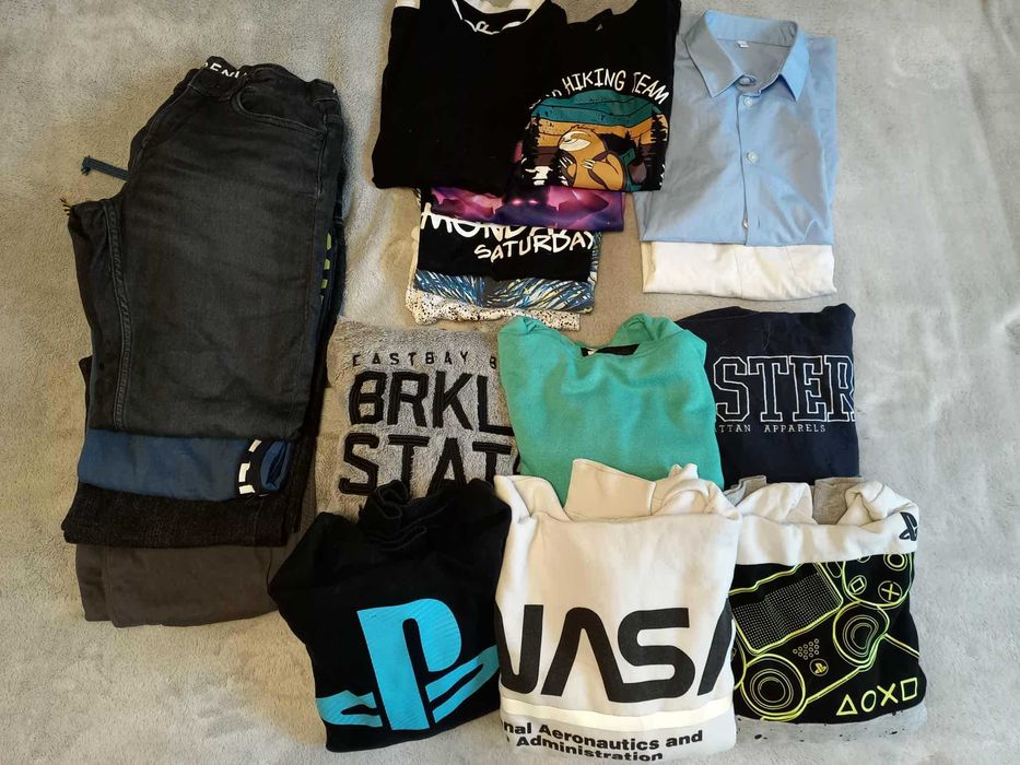 Paka ubrań dla chłopca 146/152 H&m, C&A, Reporter i in.