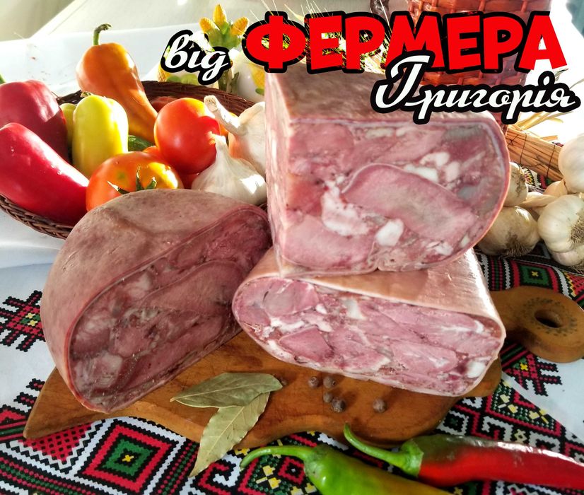 Домашня крафтова ковбаса,  кровянка, салтісон копчене на дровах