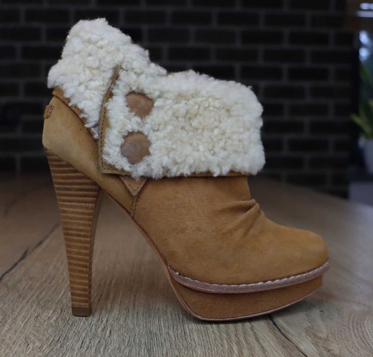 Ugg skórzane botki Georgette 3x skóra 37 ( 23 CM)