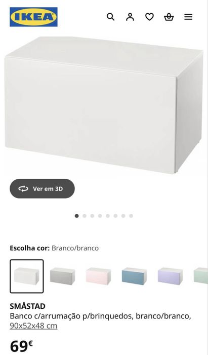 Banco c/arrumação p/brinquedos IKEA