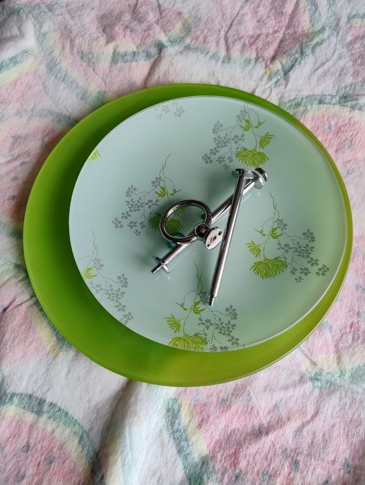 Двоярусна скляна фруктовниця (етажерка) для фруктів та солодощів