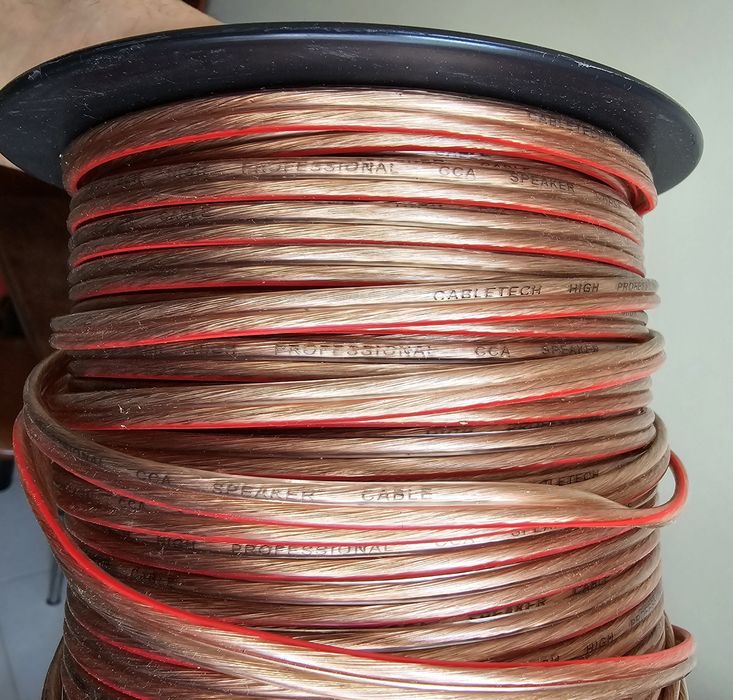 Kabel do głośników 2x 1.5mm2 Cabletech CCA OFC