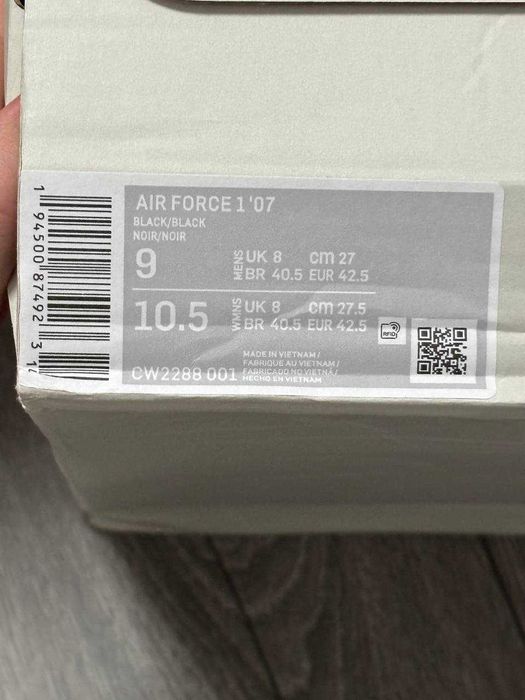 Nike Air Force 1 Black Low 38-46