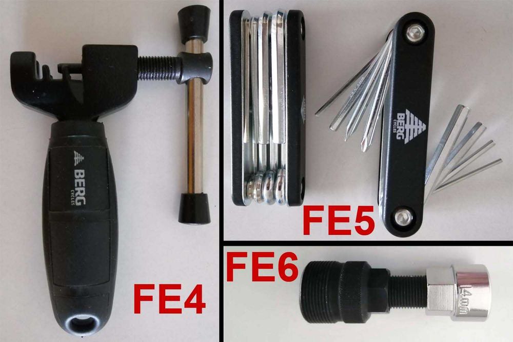 Ferramentas de manutenção, reparação e restauro de bicicleta