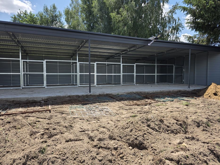 Wiata dla koni boksy stajnia 15x6 m