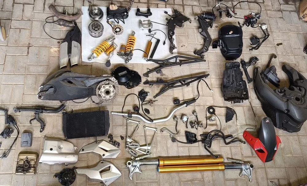 DUCATI MULTISTRADA 1200 Lagi Zawieszenie OHLINSPÓŁKA CHŁODNICA KIEROWNICA OSŁONA WAHACZ SET