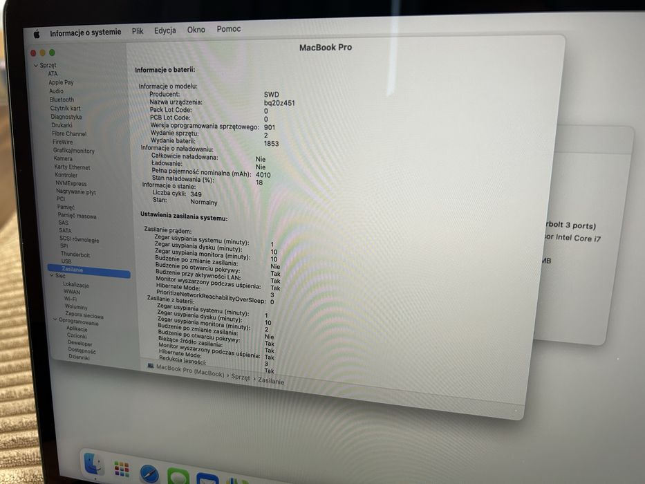 Apple Macbook PRO A1989 2.8Ghz i7 /16GB/ 512GB