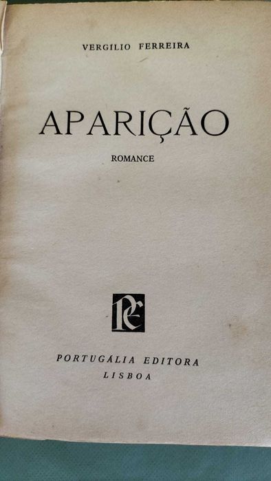 APARIÇÃO (1959) – VERGÍLIO FERREIRA – 1.ª EDIÇÃO – Dedicatória Autografada