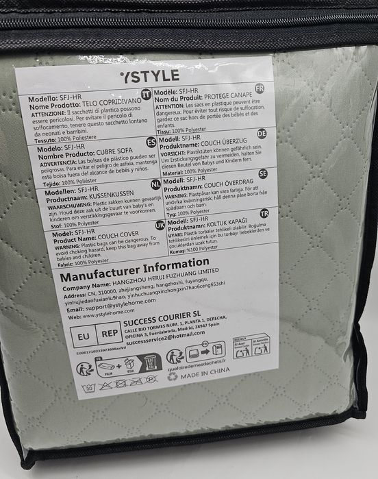 Zielony pokrowiec na narożnik Ystyle dwuosobowy