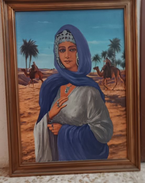 Quadro pintado  a óleo sobre tela de platex.