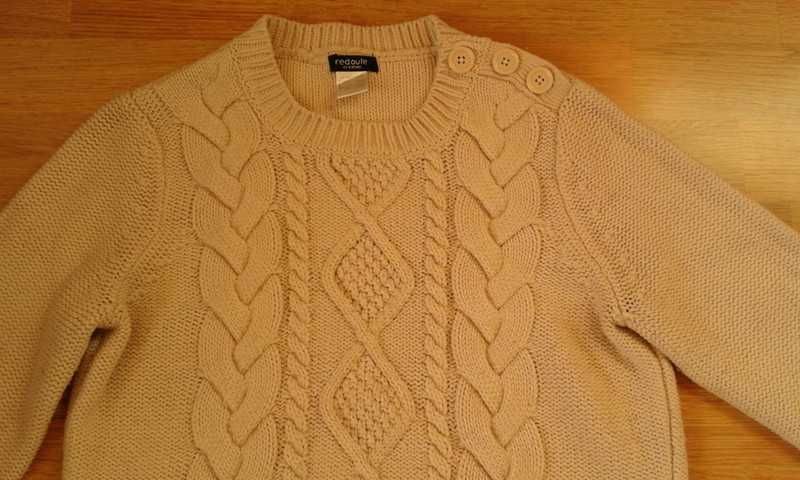 sweter beżowy półgolf