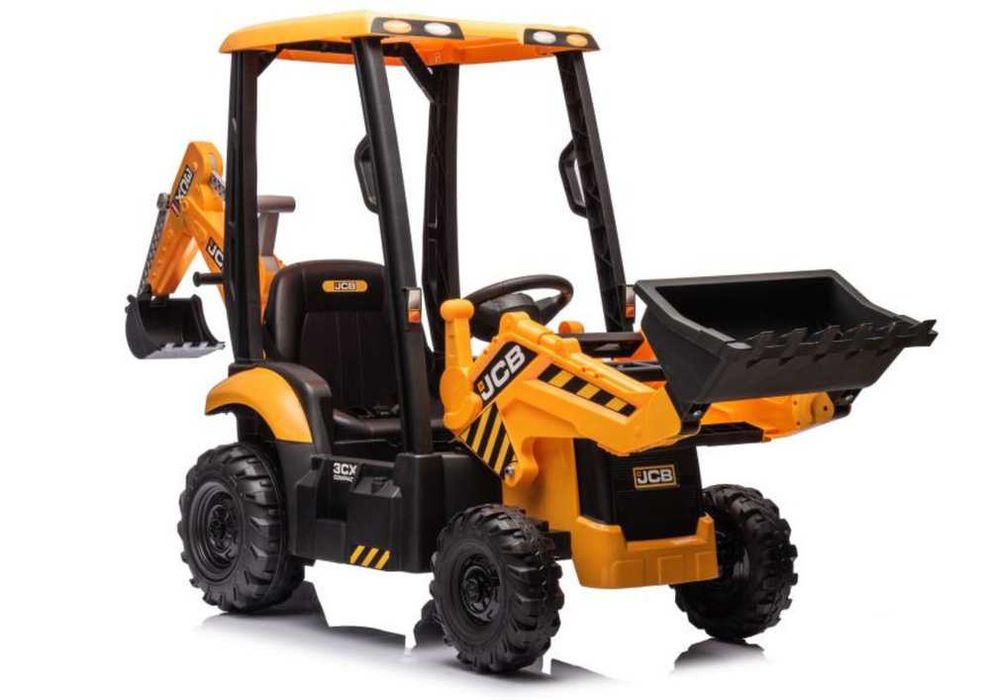 Koparka Na Akumulator JCB Z Łyżką Żółta Auto na akumulator dla dzieci