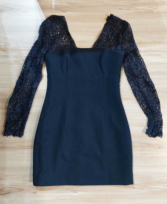 Granatowa sukienka mini, rozm. XS