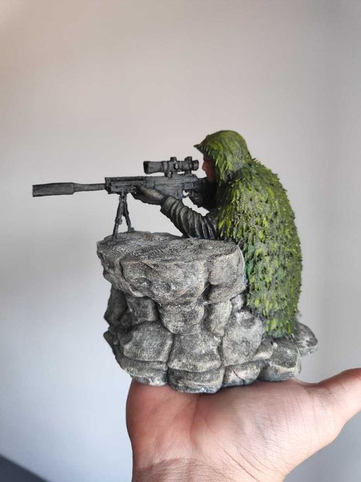 Sniper Militar 3D – Pintura Manual | Figura Colecionável Gamer
