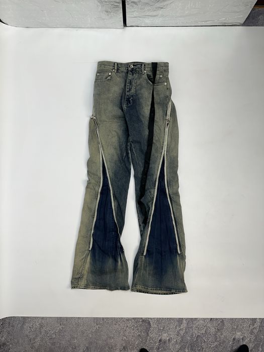 Rick Owens BANANA boot cut faded opium archive джинси сині джинсы