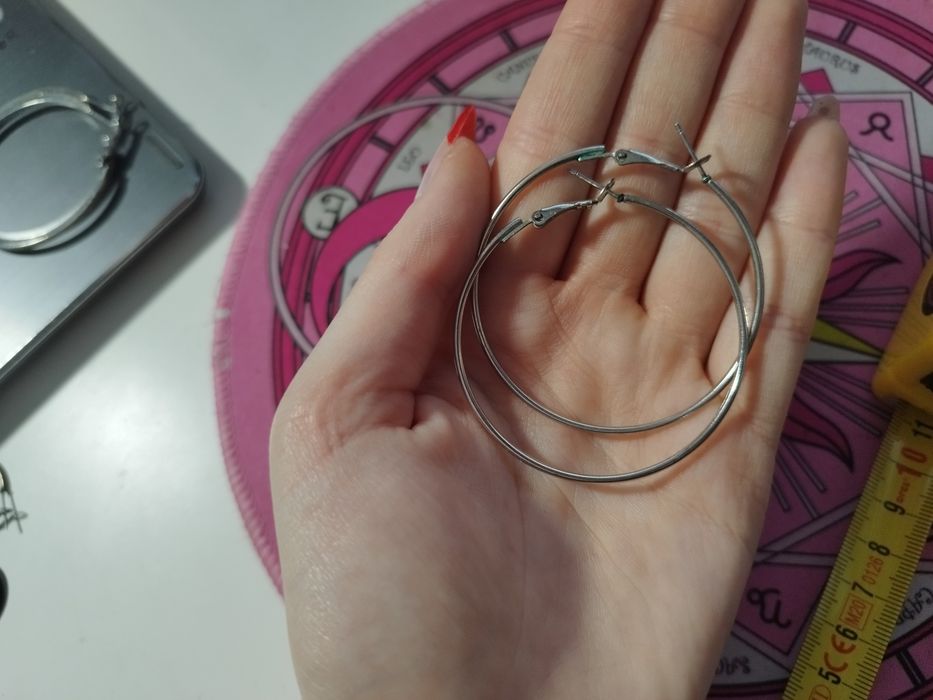Kolczyki ring silver