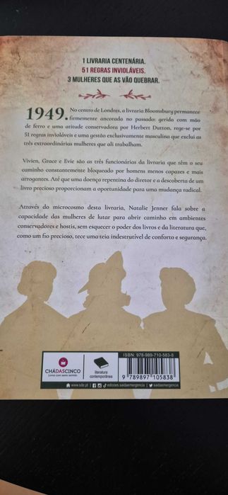 Livro "A livraria de Bloomsbury" de Natalie Jenner