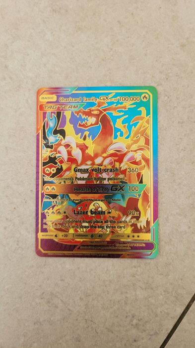 Karta pokemon Charizard family GX